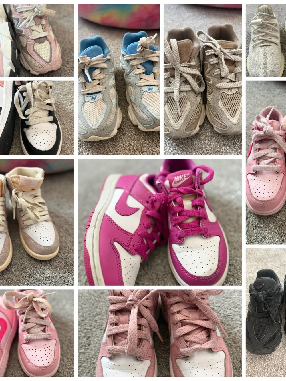 Nike Pink Low-Top Sneakers with Hot Pink Swoosh